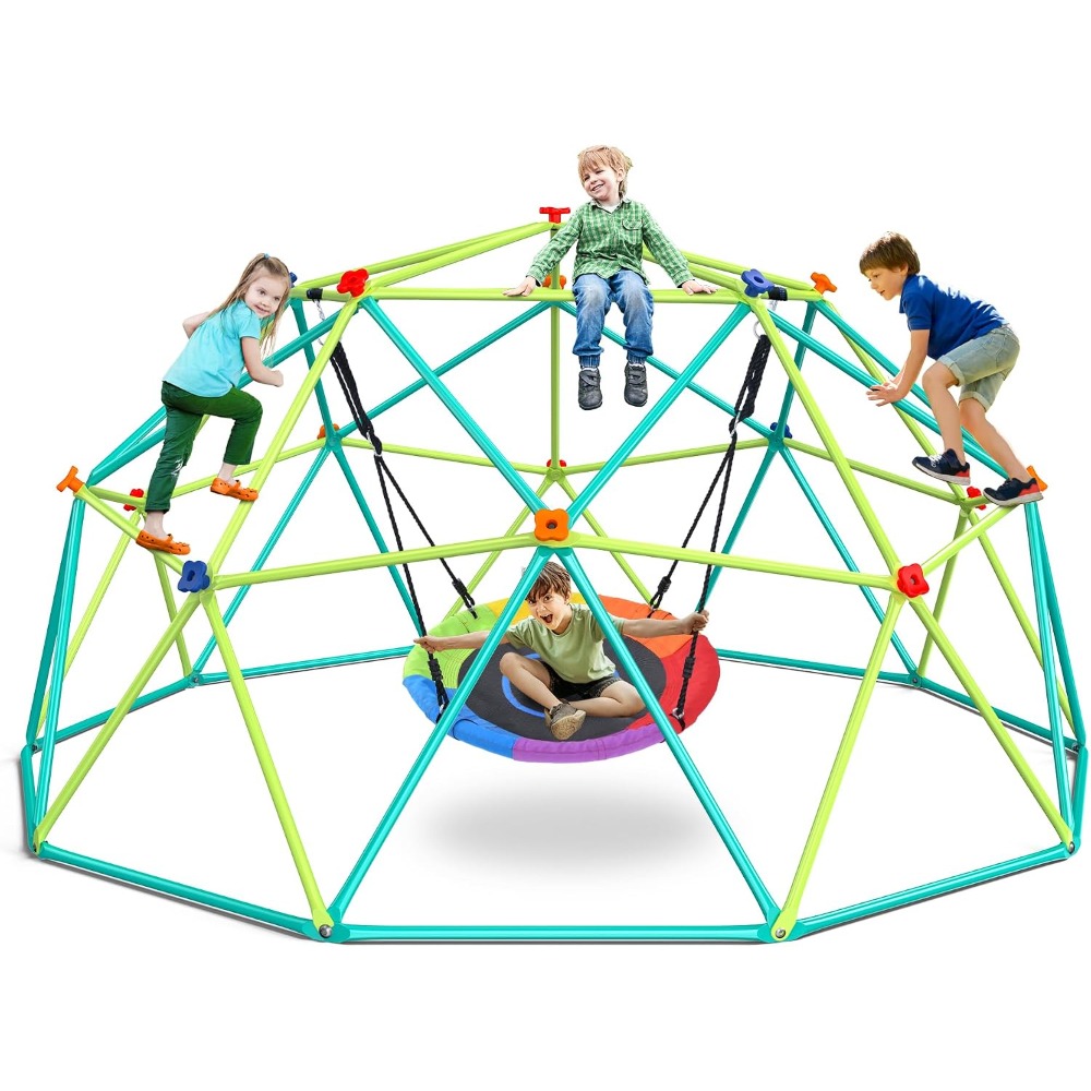 Kids Outdoor Climbing Dome - US-Lagerbestand: 10ft Kletterkuppel-Schaukelset für Kinder von
