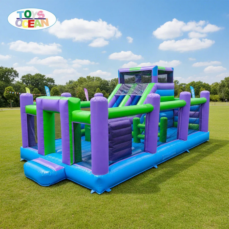 Kids Outdoor Slide - Maßgefertigter Großer Aufblasbarer Outdoor-Spielplatz Hindernisparcours mit