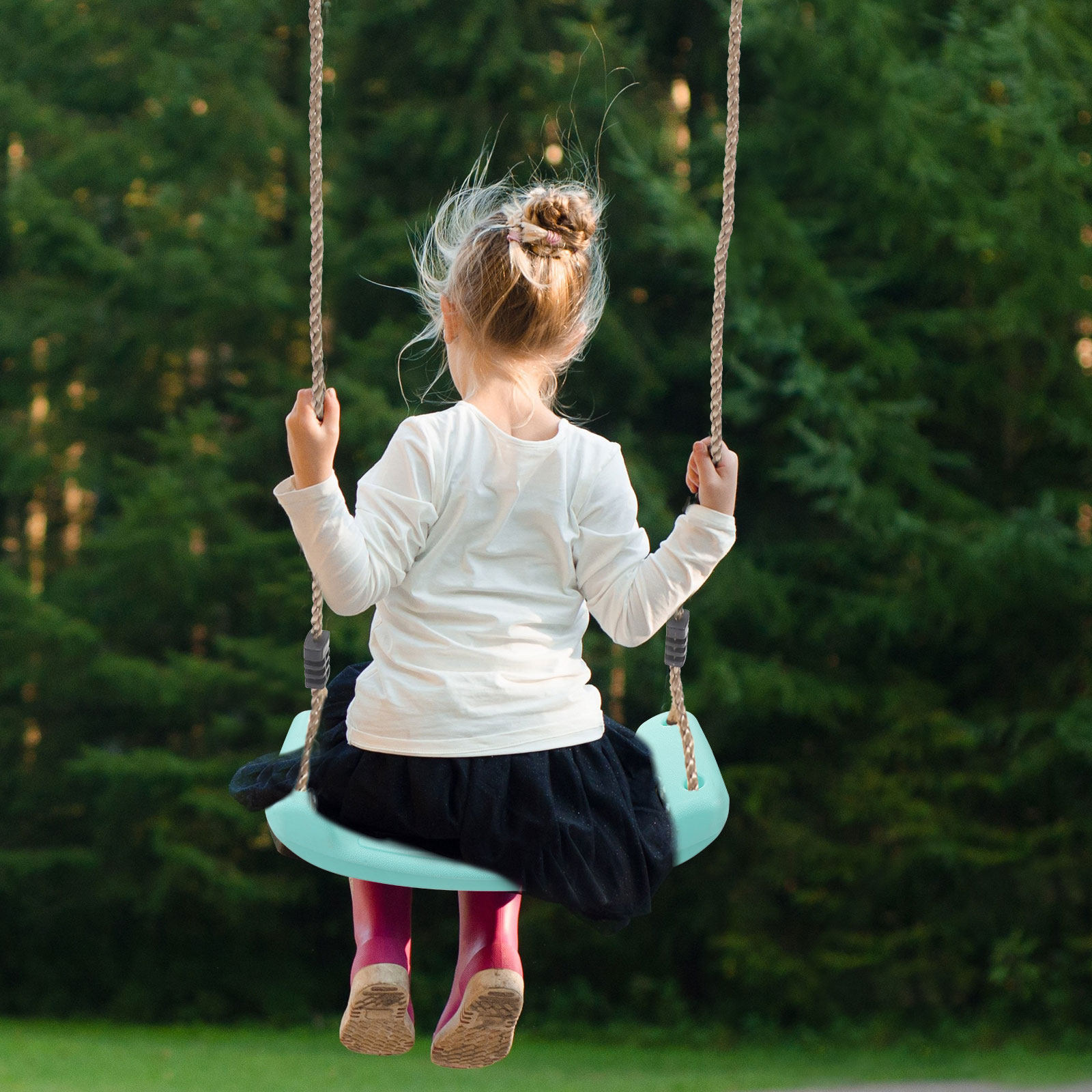 Kids Outdoor Hanging Chair - Kinder-Hängesessel aus Kunststoff, Schaukelsitzplatte, robuste Montage,