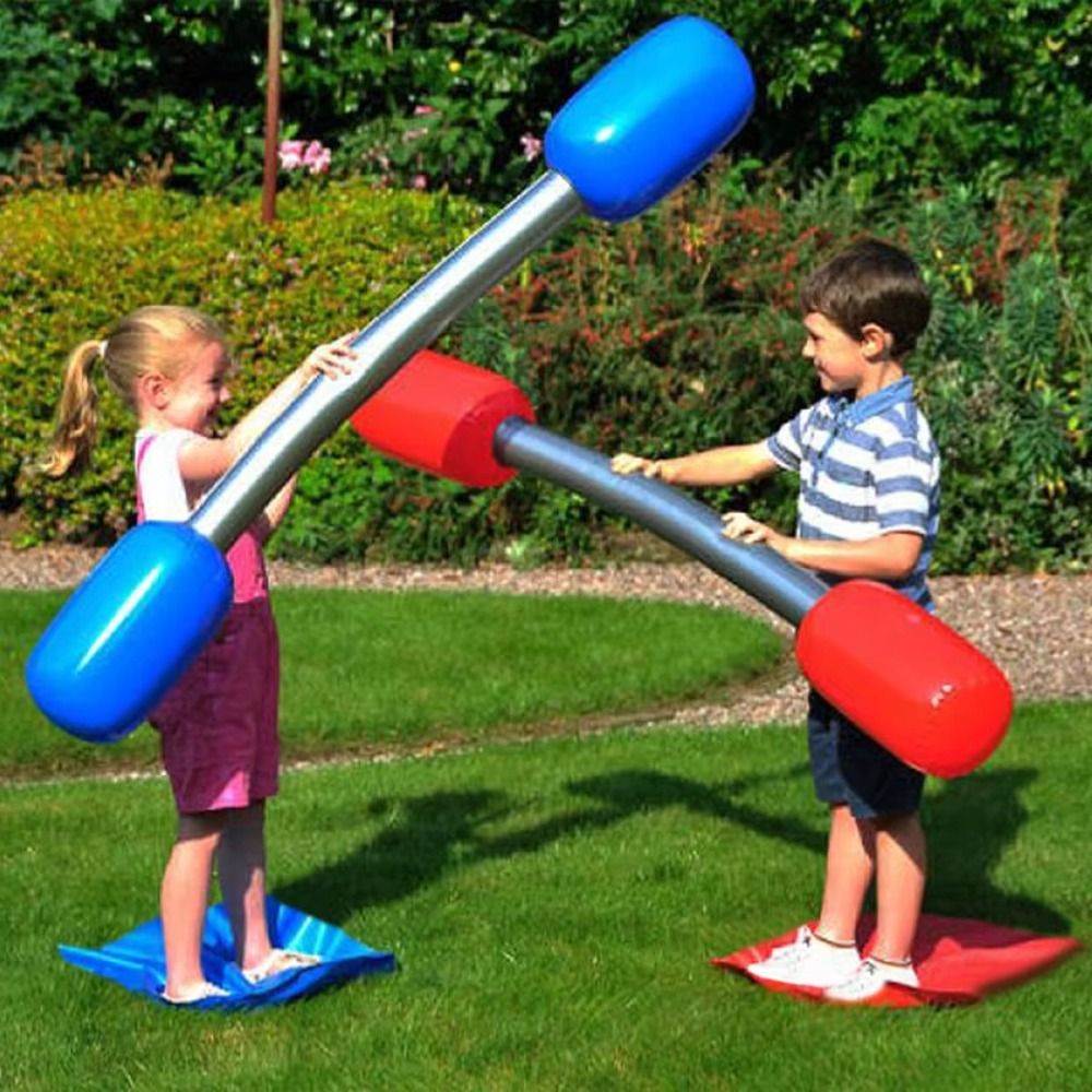 Kids Outdoor Yard Toys - Outdoor-Spielzeug Rote Blaue Aufblasbare Stöcke Lufthammer