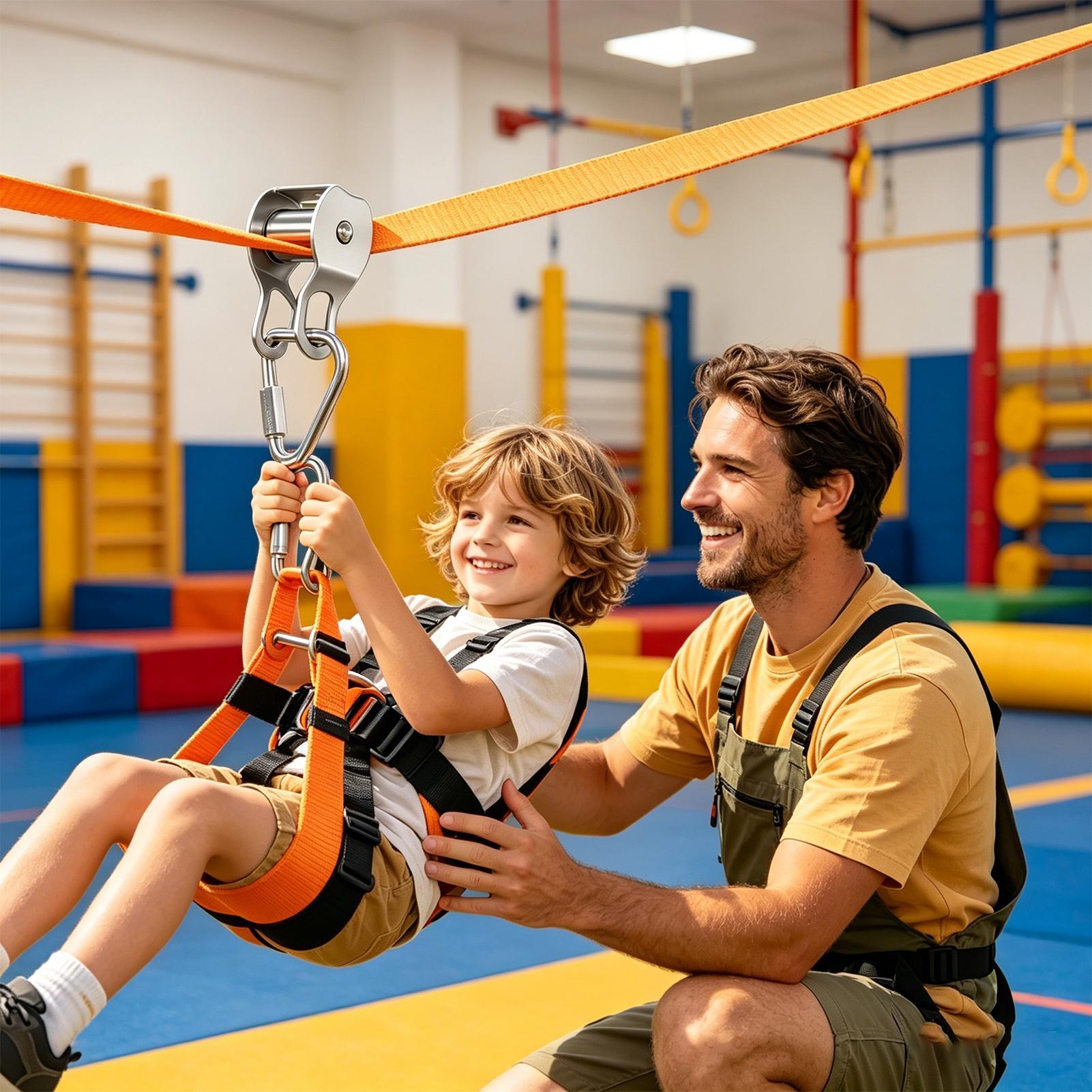 Kids Outdoor Yard Toys - Seilrutsche für Kinder: Balancespaß-Spielzeug, Outdoor-Spielset, Slacklines