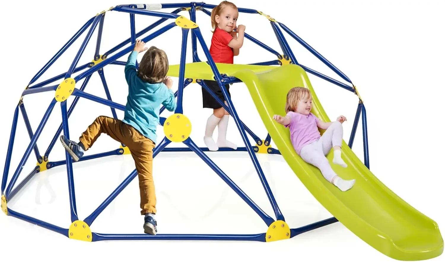 Kids Outdoor Climbing Dome - Costzon Kletterkuppel mit Rutsche für Kinder,