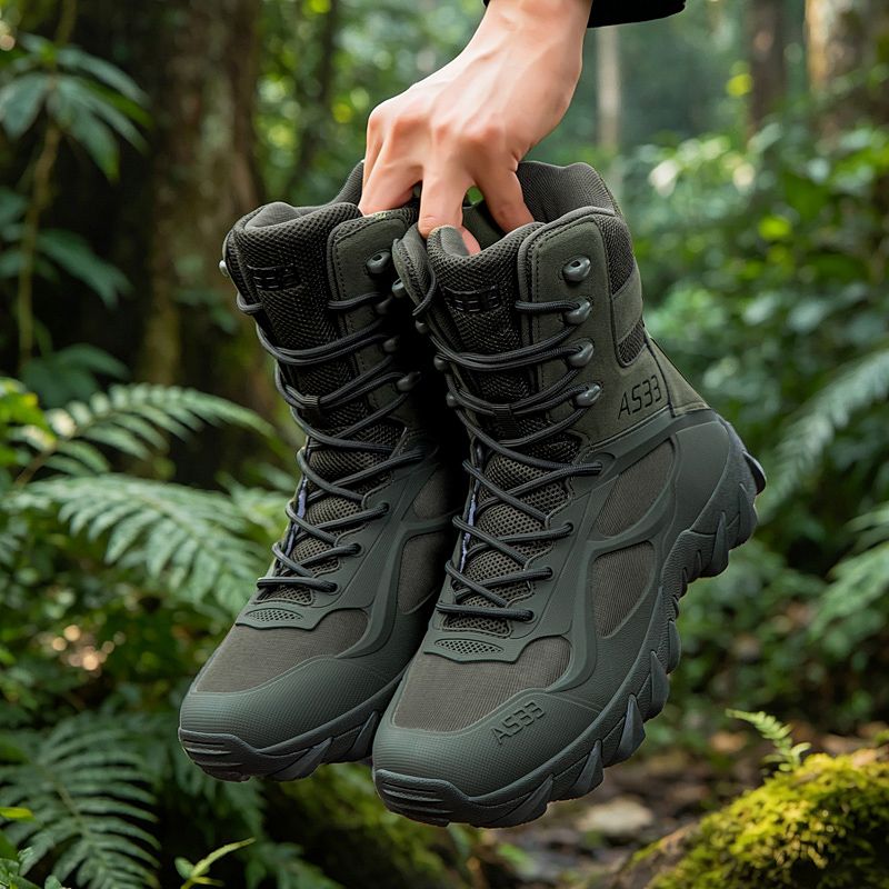 Kids Outdoor Boots - Herren Taktische Stiefel Casual Ultraleichte Trainings-Sicherheits-Arbeitsstiefel