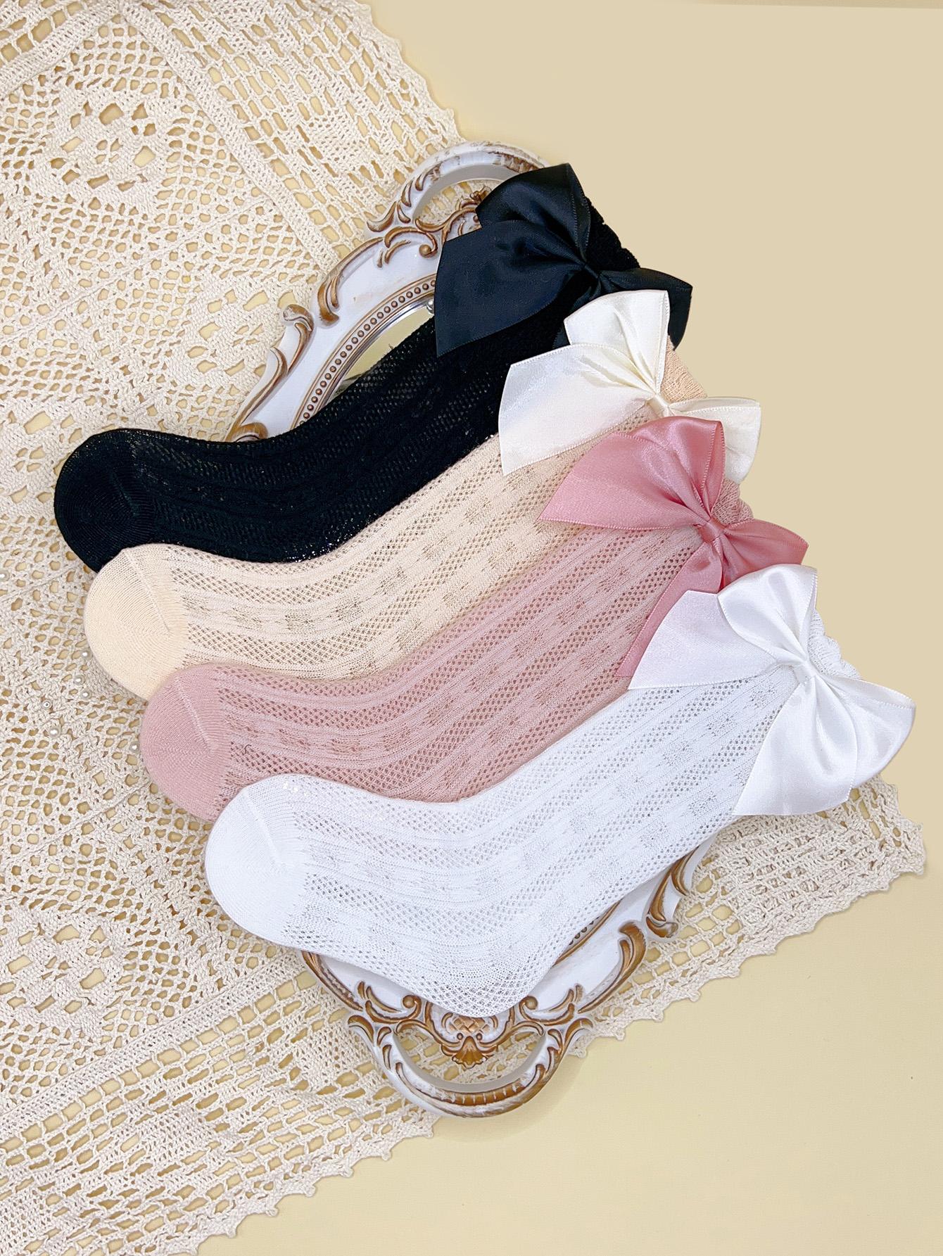 Kids Outdoor Clubhouse - 3/4 Paar Anti-Mücken-Socken mit Schleifen-Dekor für