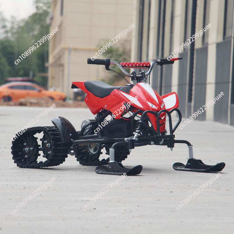 Kids Outdoor Electric Quad - Elektrischer Kinder-Schneemobil mit Schienen, elektrischer Quad-Ski-Scooter