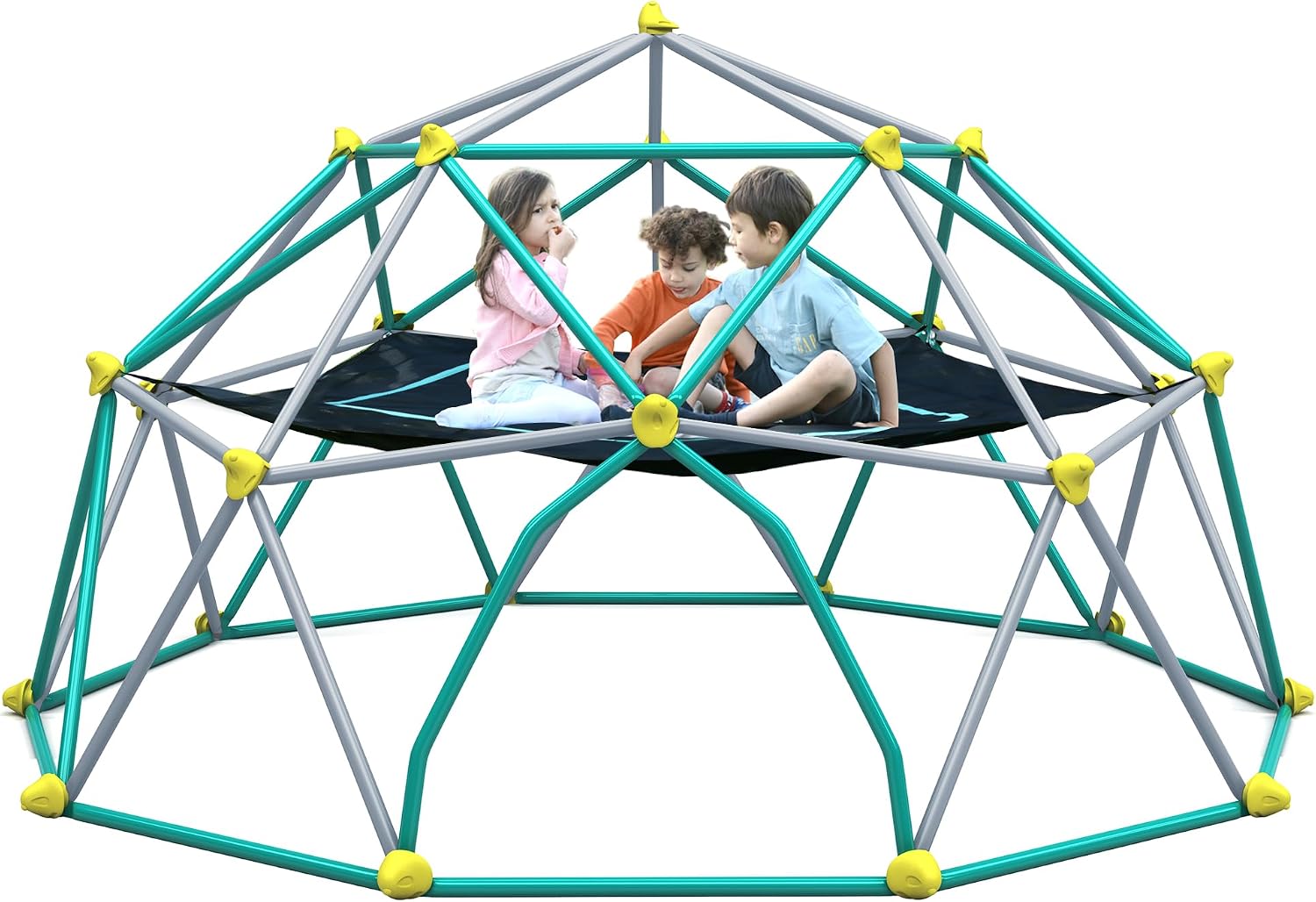Kids Outdoor Climbing Dome - 13 Fuß Kletterkuppel mit Spielüberdachung für