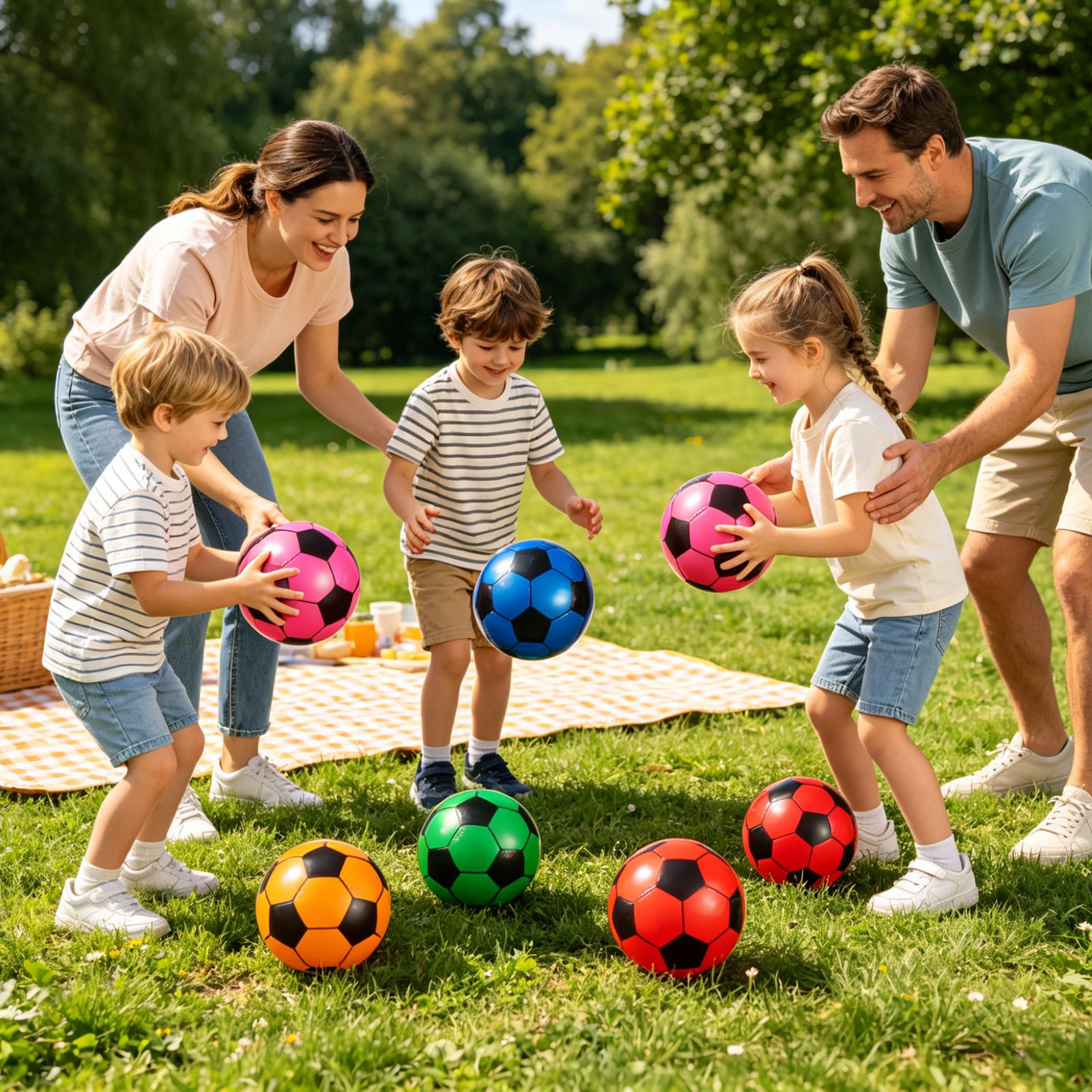 Kids Outdoor Yard Toys - Aufblasbarer Fußball, 6-teilig, 22cm Pool-Spielzeug für