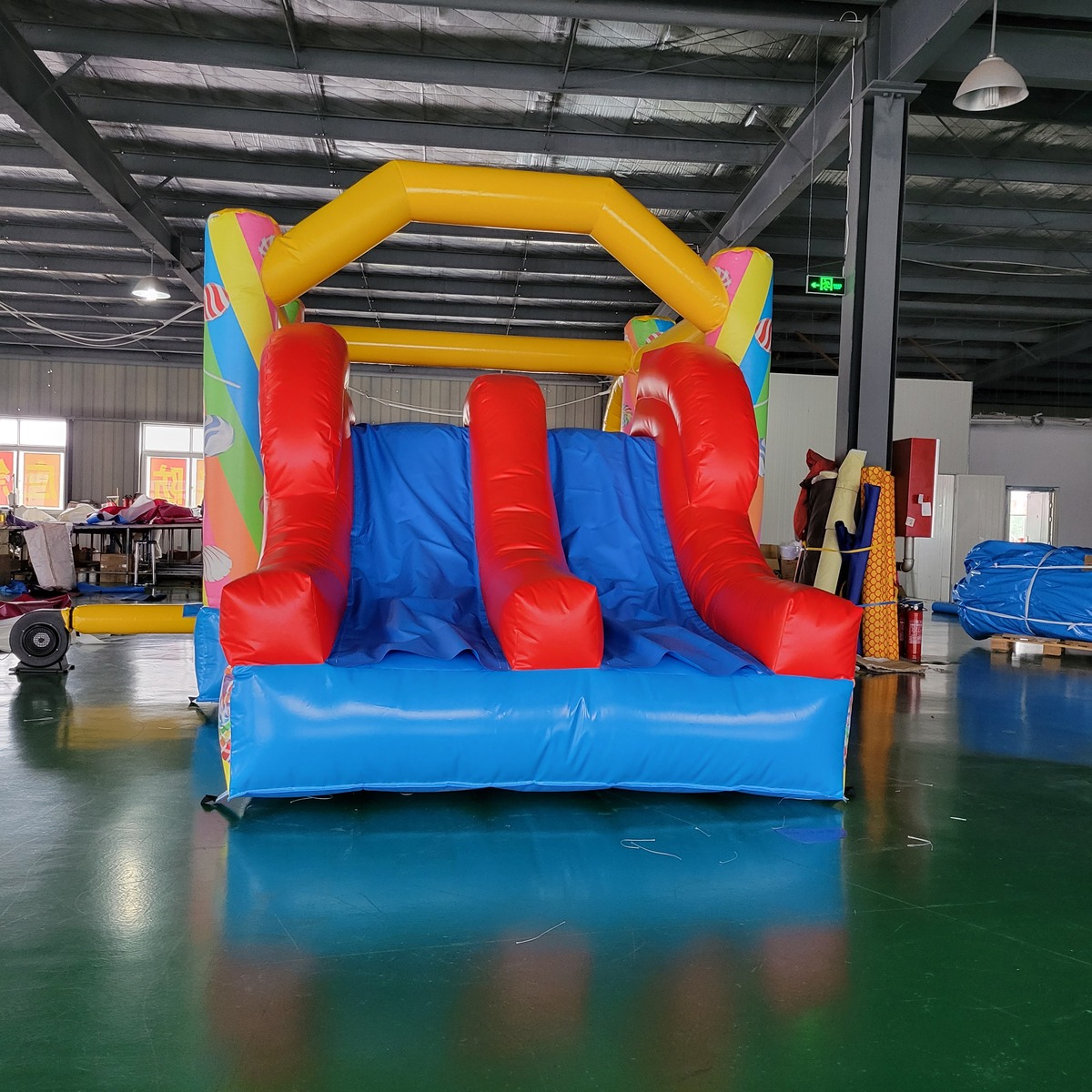 Kommerzielles PVC-Planen-Hüpfb – Kids Outdoor Slide Bewertung und Preis