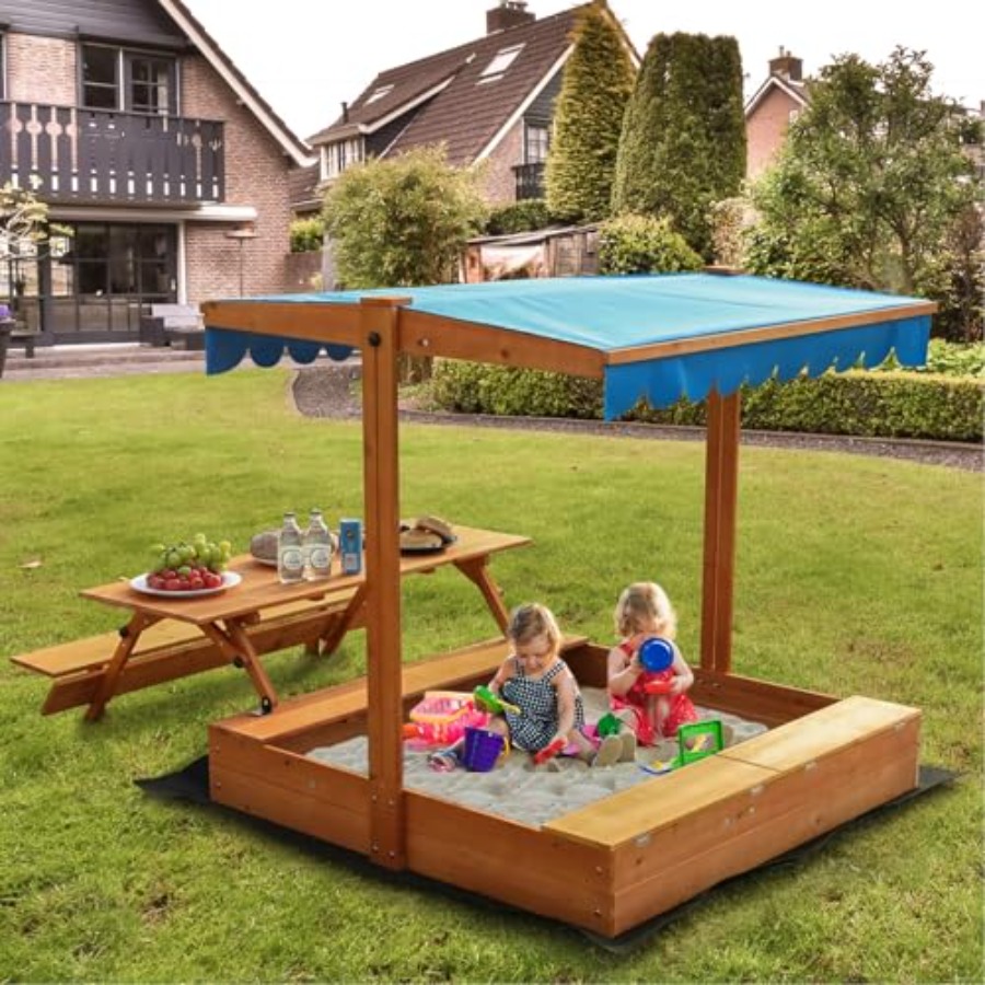 Garten-Sandkasten aus Holz für – Kids Outdoor Sandbox Bewertung und Preis