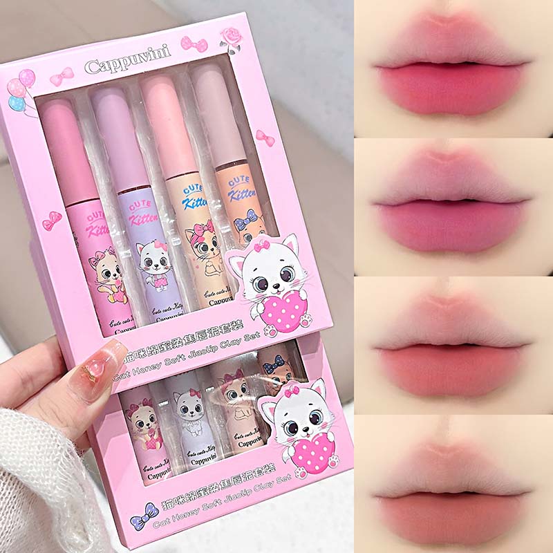 4er-Pack Pink Cat Mist Lip Mud – Muddy Puddle Suit Bewertung und Preis