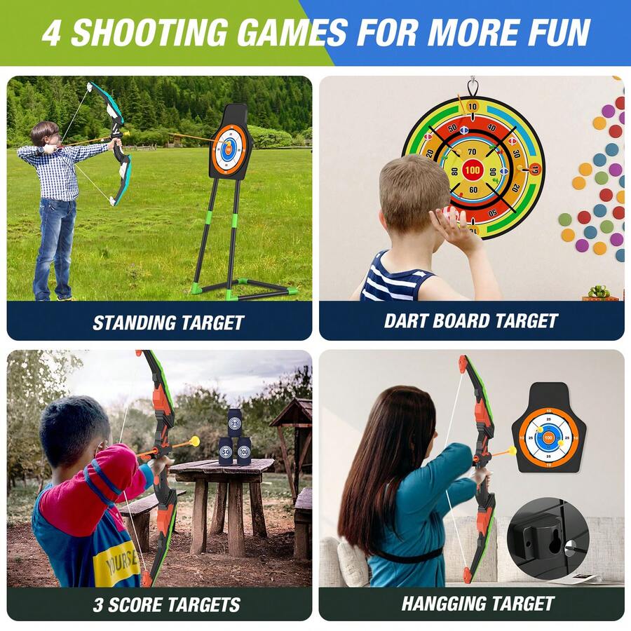 2er-Pack Kinderbogen und -pfei – Kids Outdoor Archery Set Bewertung und Preis