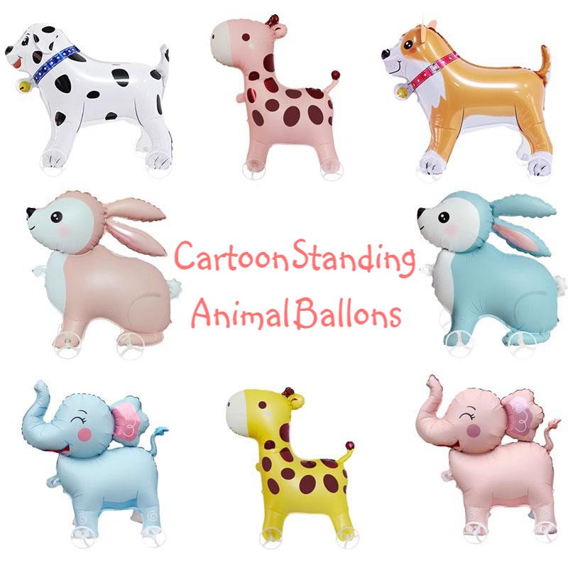 Cartoon-Stehballons mit Rädern – Kids Outdoor Yard Toys Bewertung und Preis