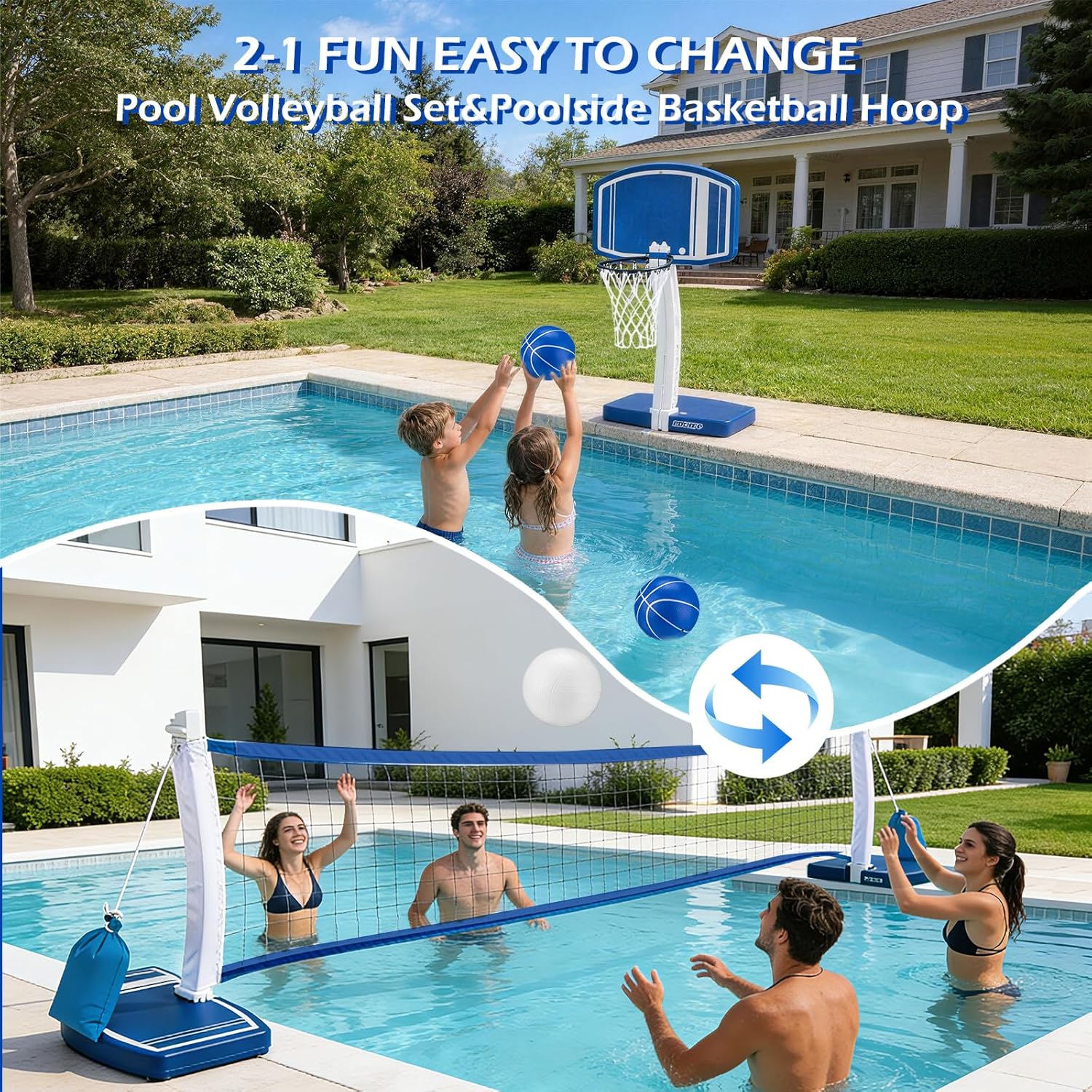 Oberirdischer Pool-Basketballk – Outdoor Kid Bewertung und Preis