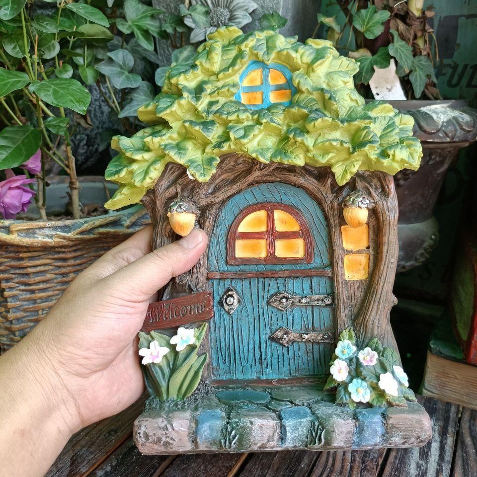 Hölzerne Miniatur-Feentür mit  – Kids Outdoor Fairy Garden Bewertung und Preis