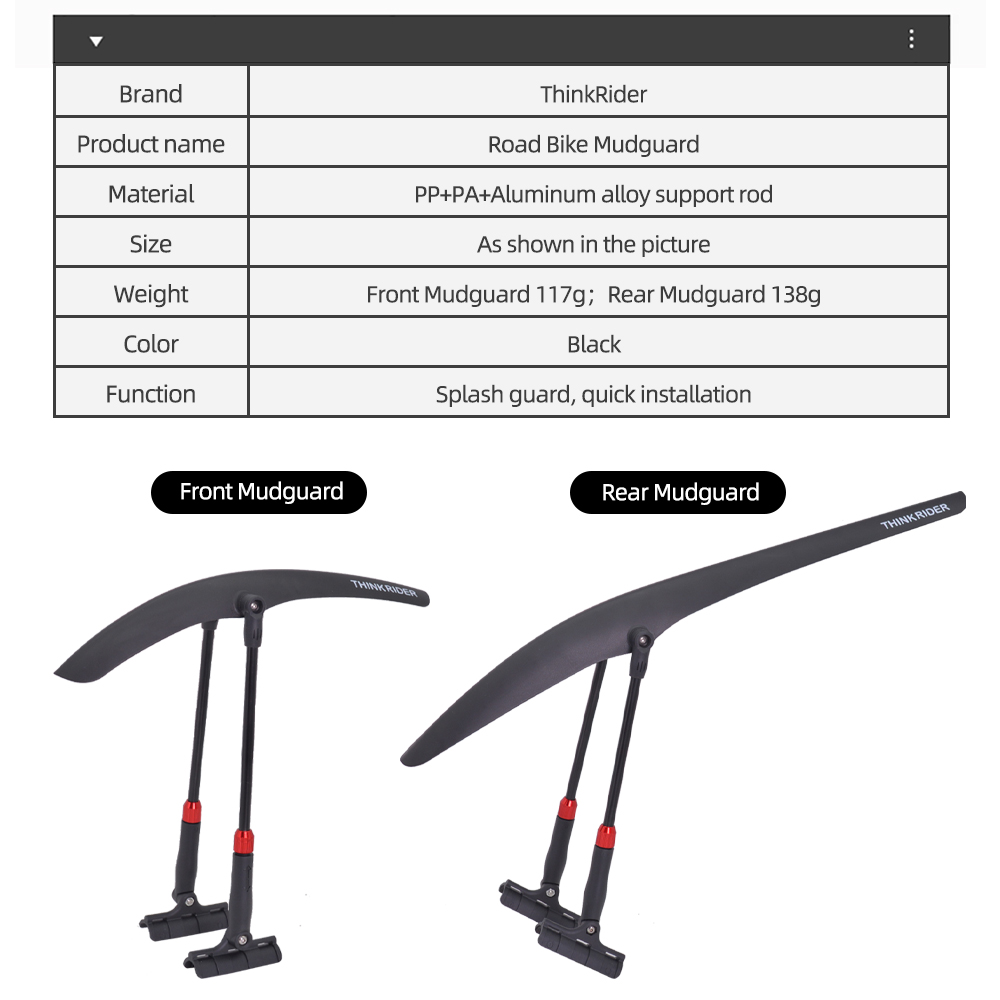 Think rider Rennrad Kotflügel  – Muddy Puddle Suit Bewertung und Preis
