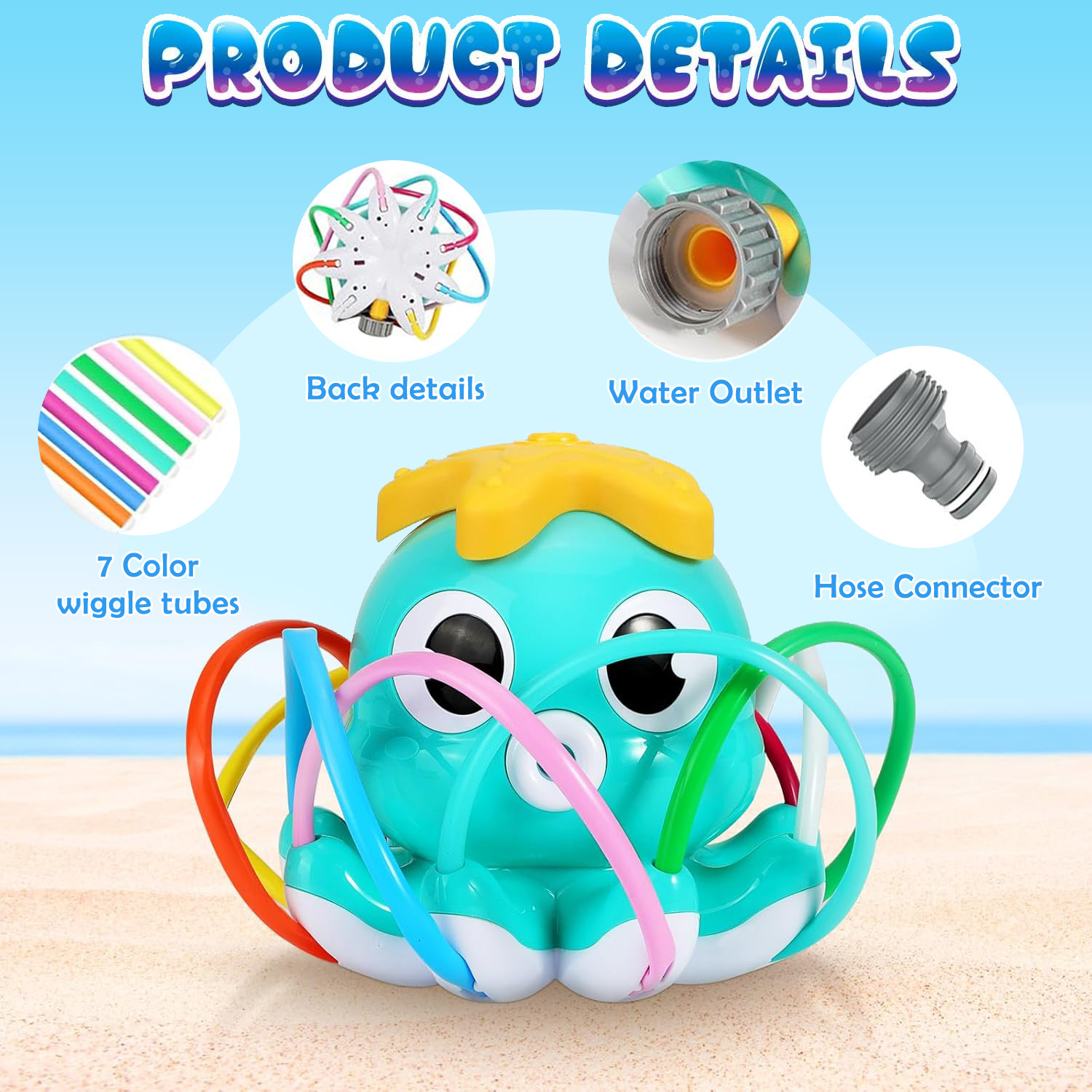 Octopus Sprinkler Wasserspray  – Kids Outdoor Yard Toys Bewertung und Preis