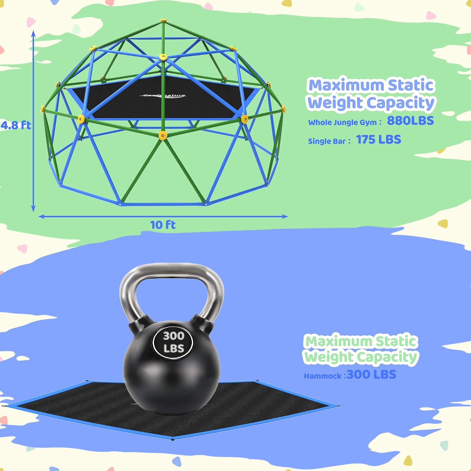3-Meter-Kletterkuppel mit Häng – Kids Outdoor Climbing Dome Bewertung und Preis