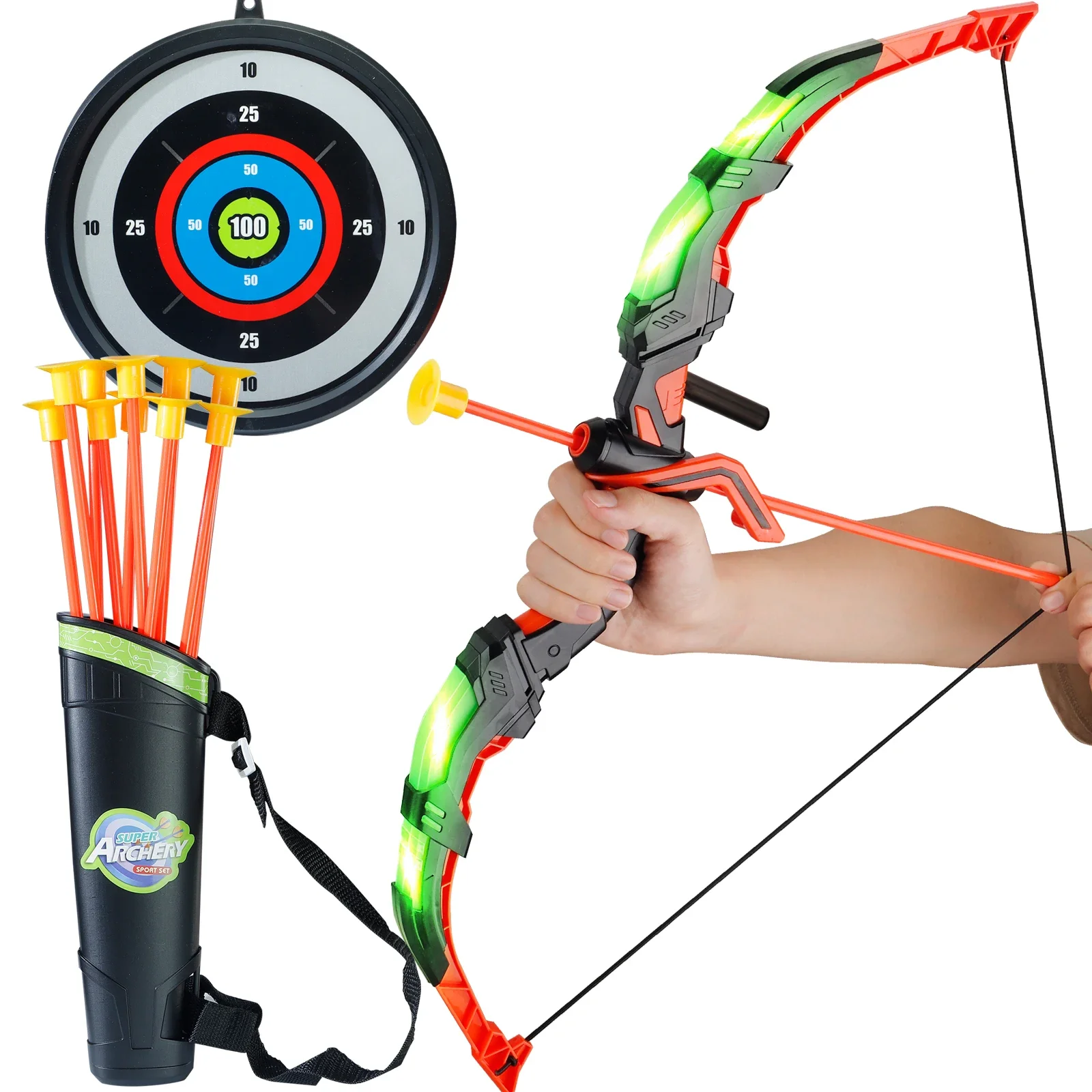 LED-Bogenschießen-Spielzeugset – Kids Outdoor Archery Set Bewertung und Preis