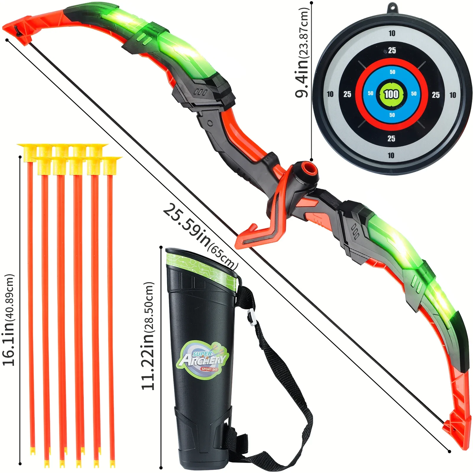 LED-Bogenschießen-Spielzeugset – Kids Outdoor Archery Set Bewertung und Preis