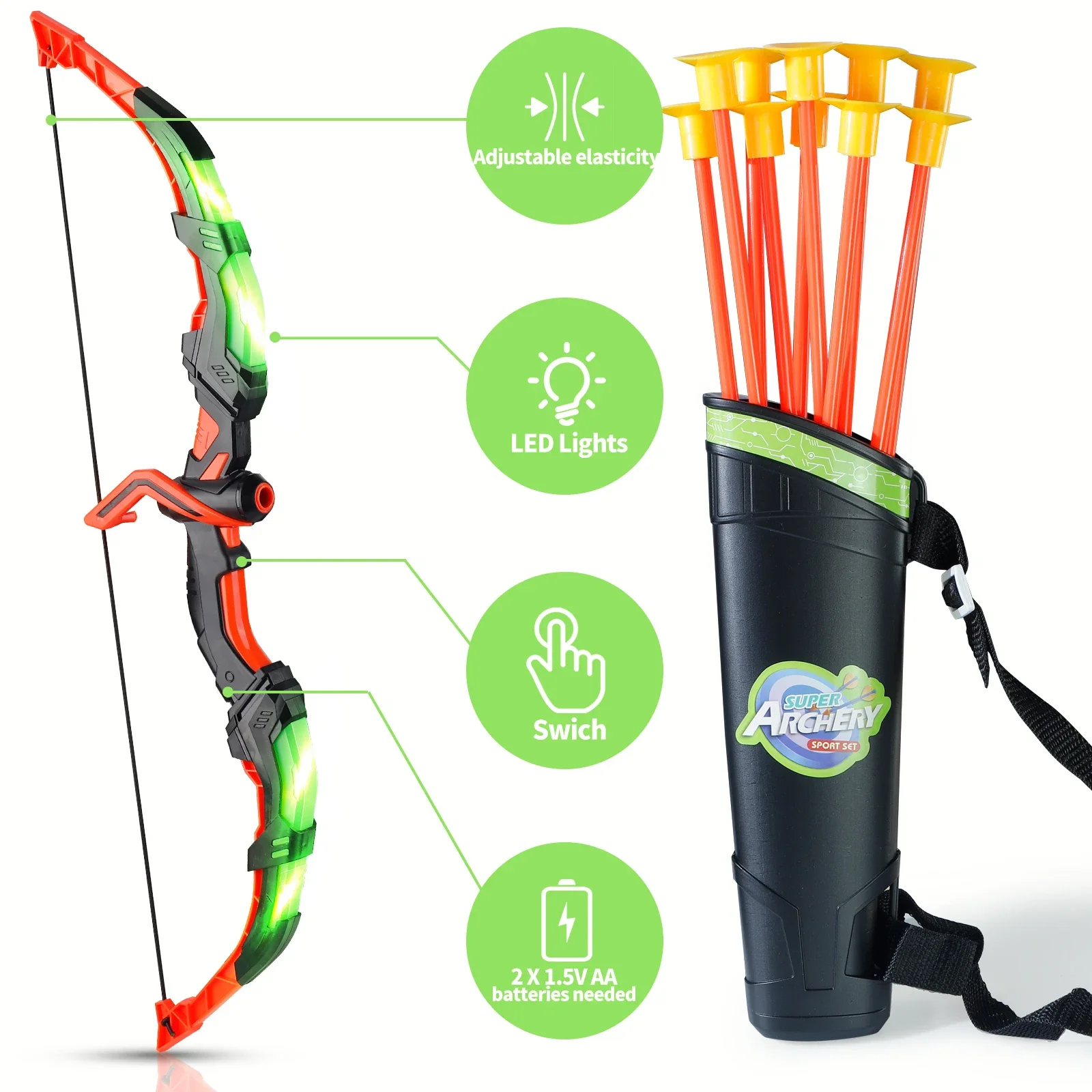 LED-Bogenschießen-Spielzeugset – Kids Outdoor Archery Set Bewertung und Preis
