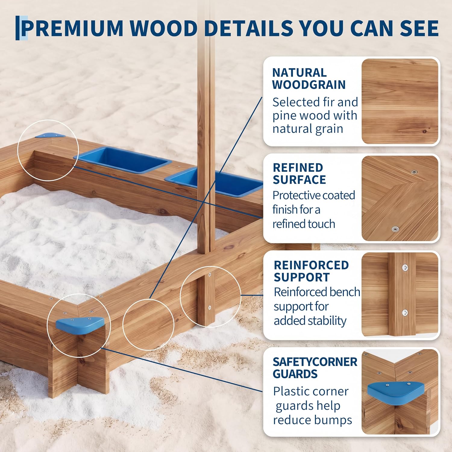 Kinder-Outdoor-Sandkasten, Spi – Kids Outdoor Sandbox Bewertung und Preis